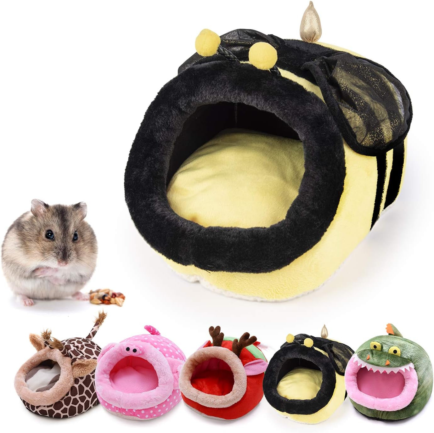 Warm Small Pet Animals Bed —Guinea Pigs Bed,Hedgehog Winter Nest,Rat Chinchillas & Hamster Bed/Cube/House, Habitat, Lightweight, Durable, Portable, Cushion